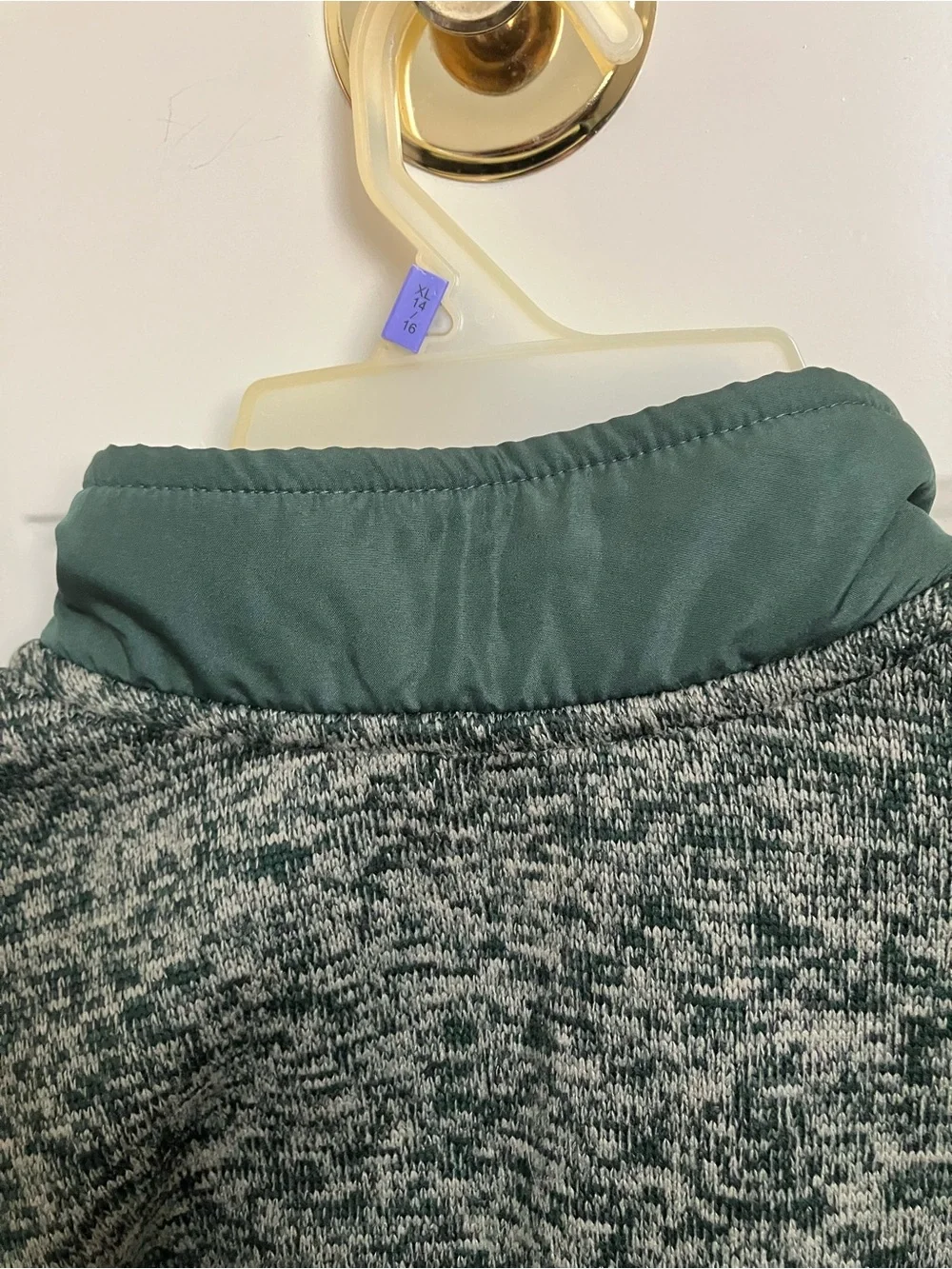 Eddie Bauer Green Marled Half-Zip Pullover